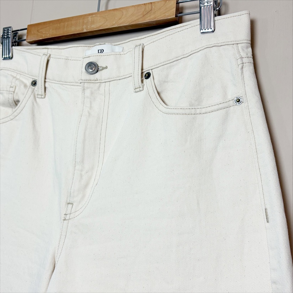 Banana Republic Icon High-Rise Rigid Wide Leg Jeans Cream Off-White Denim 29 - Picture 4 of 12